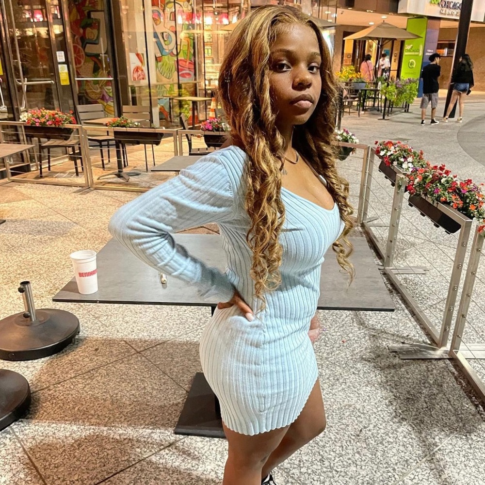 Herra Collection - Soft Blue Off The Shoulder Dress